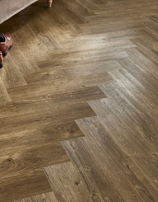 EvoCore Essentials Herringbone Golden Toffee Oak