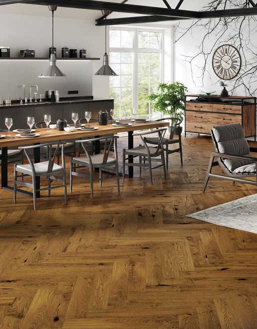 Marylebone Rich Toffee Oak Brushed & Lacquered Engineered Wood Flooring