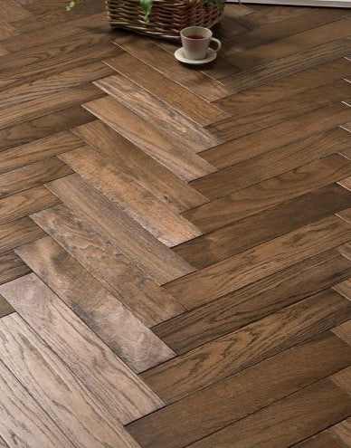 Park Avenue Herringbone Espresso Oak Solid Wood Flooring