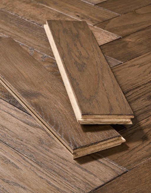 Park Avenue Herringbone Espresso Oak Solid Wood Flooring