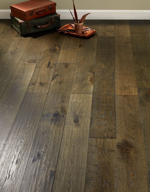 Smoked Old French Oak Lacquered Engineered Wood Flooring