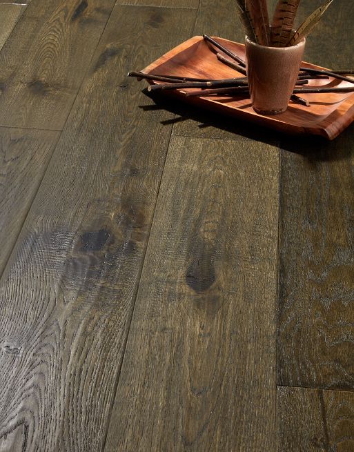 Smoked Old French Oak Lacquered Engineered Wood Flooring