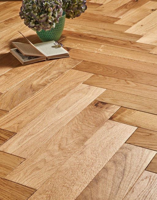 Trade Select Herringbone Natural Oiled Solid Wood Flooring