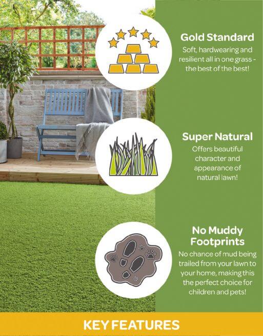 Aruba Artificial Grass £17.99/m² (Width 2m) xccscss.