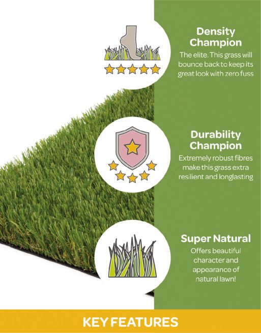 Cannes Artificial Grass £20.99/m² (Width 2m) xccscss.