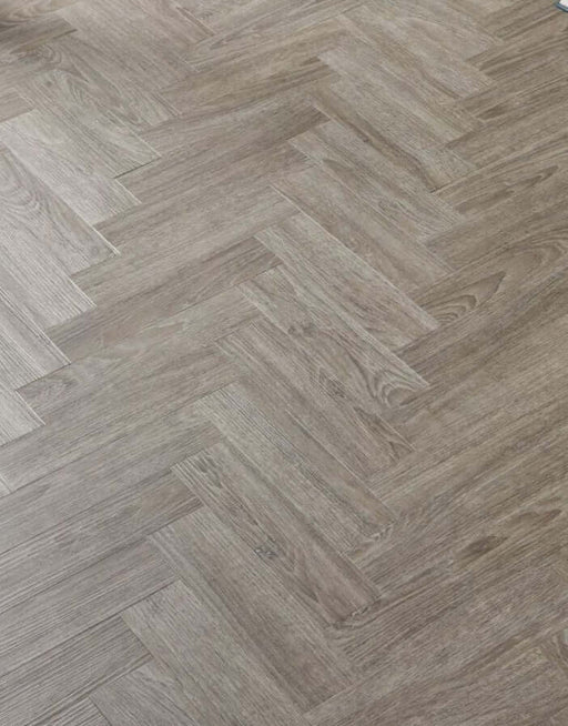Classic Herringbone Washed Grey Oak LVT Stick Down Flooring £29.99/m² xccscss.