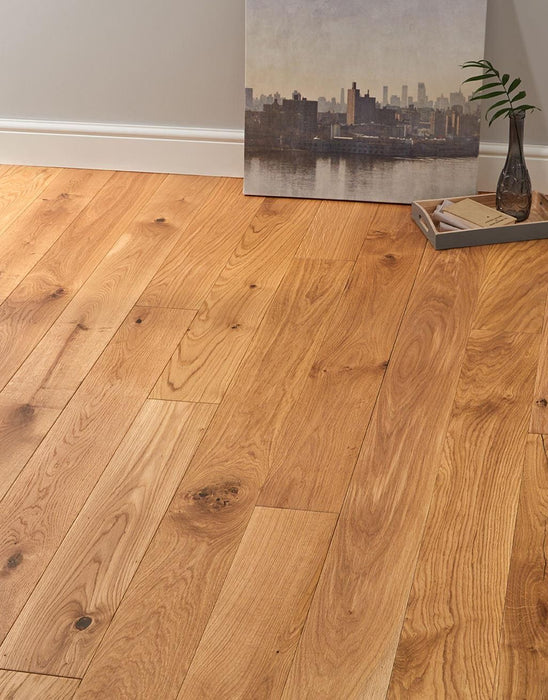 Deluxe Natural Oak Brushed & Oiled Solid Wood Flooring