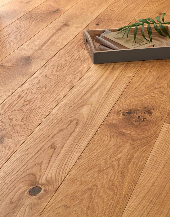 Deluxe Natural Oak Brushed & Oiled Solid Wood Flooring