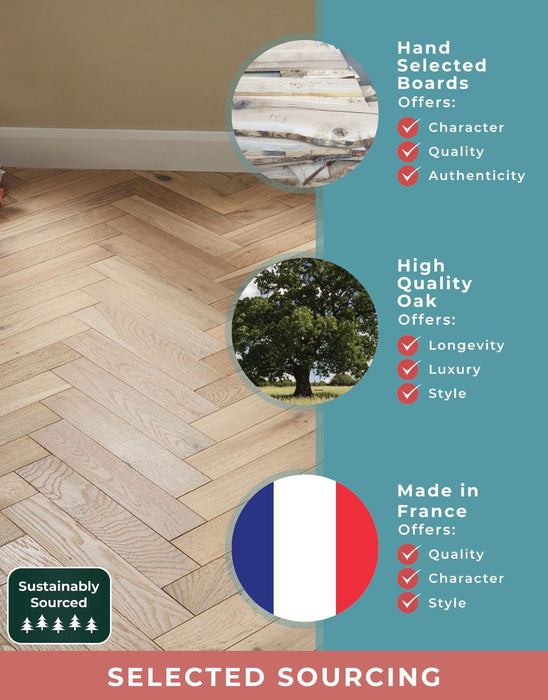 Oxford Herringbone Bavarian Oak Brushed & Oiled Engineered Wood Flooring £64.99/m² xccscss.