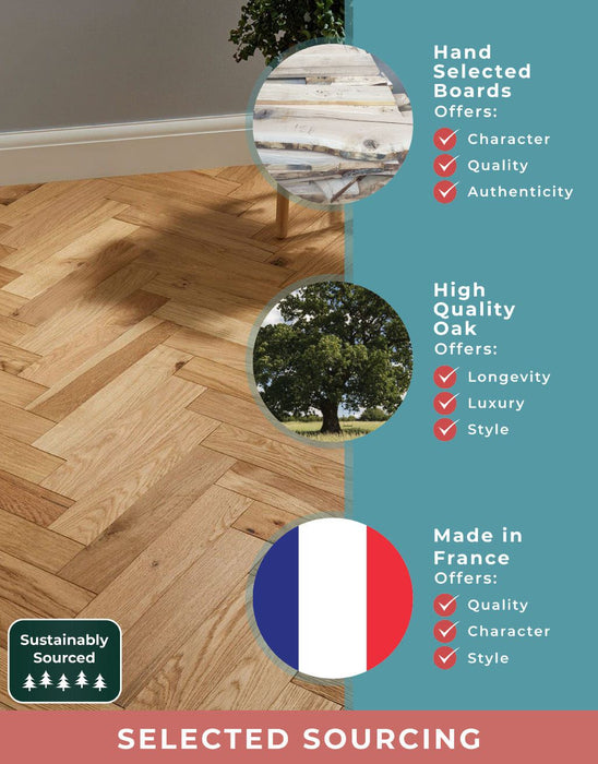 Oxford Herringbone Natural Oak Brushed & Oiled Engineered Wood Flooring £64.99/m² xccscss.