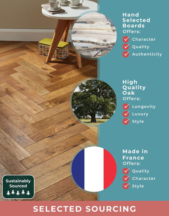 Oxford Herringbone Golden Smoked Oak Brushed & Lacquered Engineered Wood Flooring £64.99/m² xccscss.