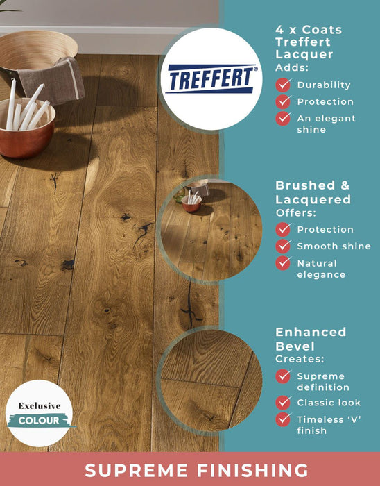 Grand Imperial Golden Smoked Brushed & Lacquered Engineered Wood Flooring £69.99/m² xccscss.