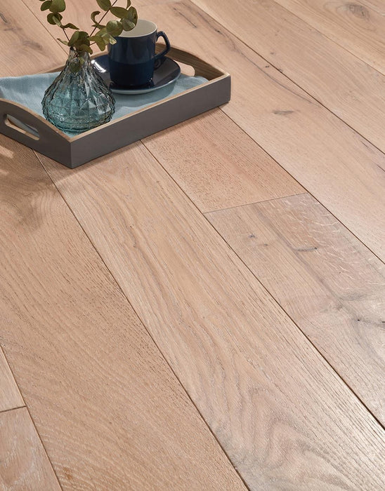 Deluxe Frosted Oak Brushed & Oiled Solid Wood Flooring