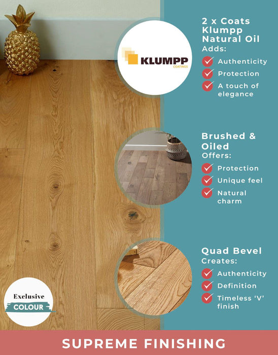 Grand Imperial Natural Oak Brushed & Oiled Engineered Wood Flooring £69.99/m² xccscss.