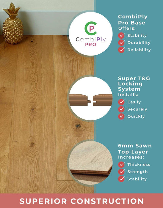 Grand Imperial Natural Oak Brushed & Oiled Engineered Wood Flooring £69.99/m² xccscss.