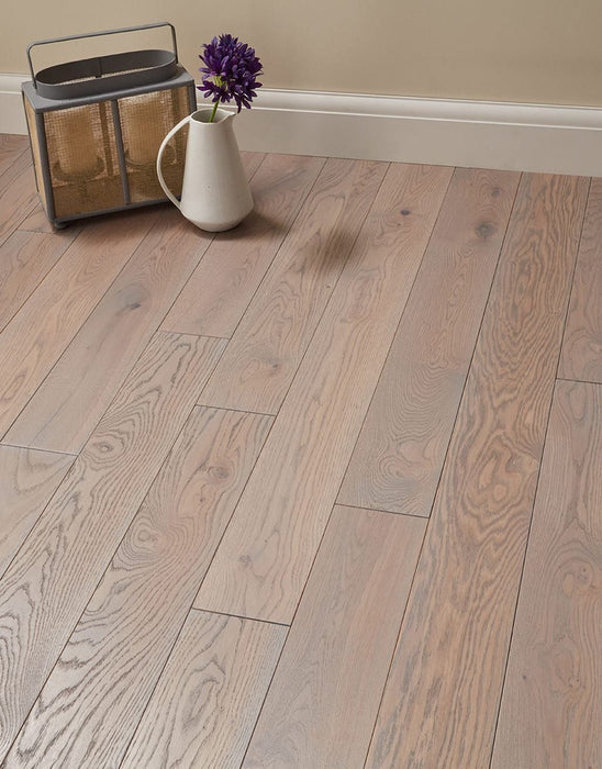 Deluxe Silk Grey Oak Brushed & Oiled Solid Wood Flooring